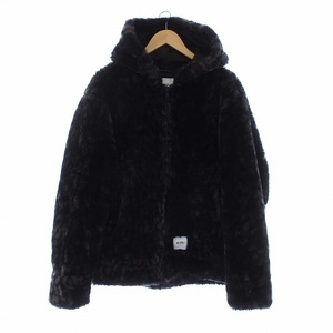 WTAPS 19AW REVENANT JACKET MODACRYLIC FUR フェイクファー フーテッドジャケット ジップアップ 02 M グレー 黒 192TQDT-JKM02