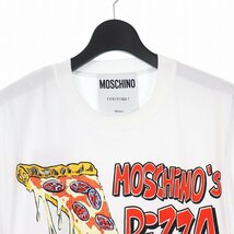 未使用品 モスキーノ MOSCHINO 20SS ピザ プリント Tシャツ カットソー 半袖 S ホワイト 白 A0713 レディース_画像3