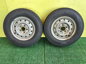 175R14 8PR LT 2020年スダットレス　DUNLOP WINTER MAXX 2本セット　5穴PCD114.3 14×4.5J ハブ67mm