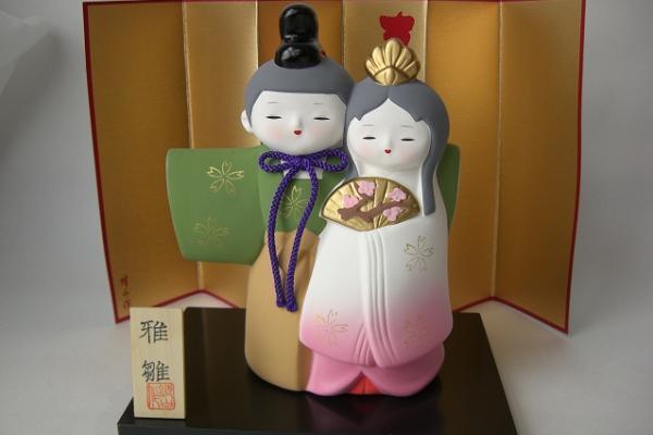 h12★Ceramic figurine★Hina doll set★Doll dolls★Banko ware Made in Japan PAGIMALL, interior accessories, ornament, Japanese style