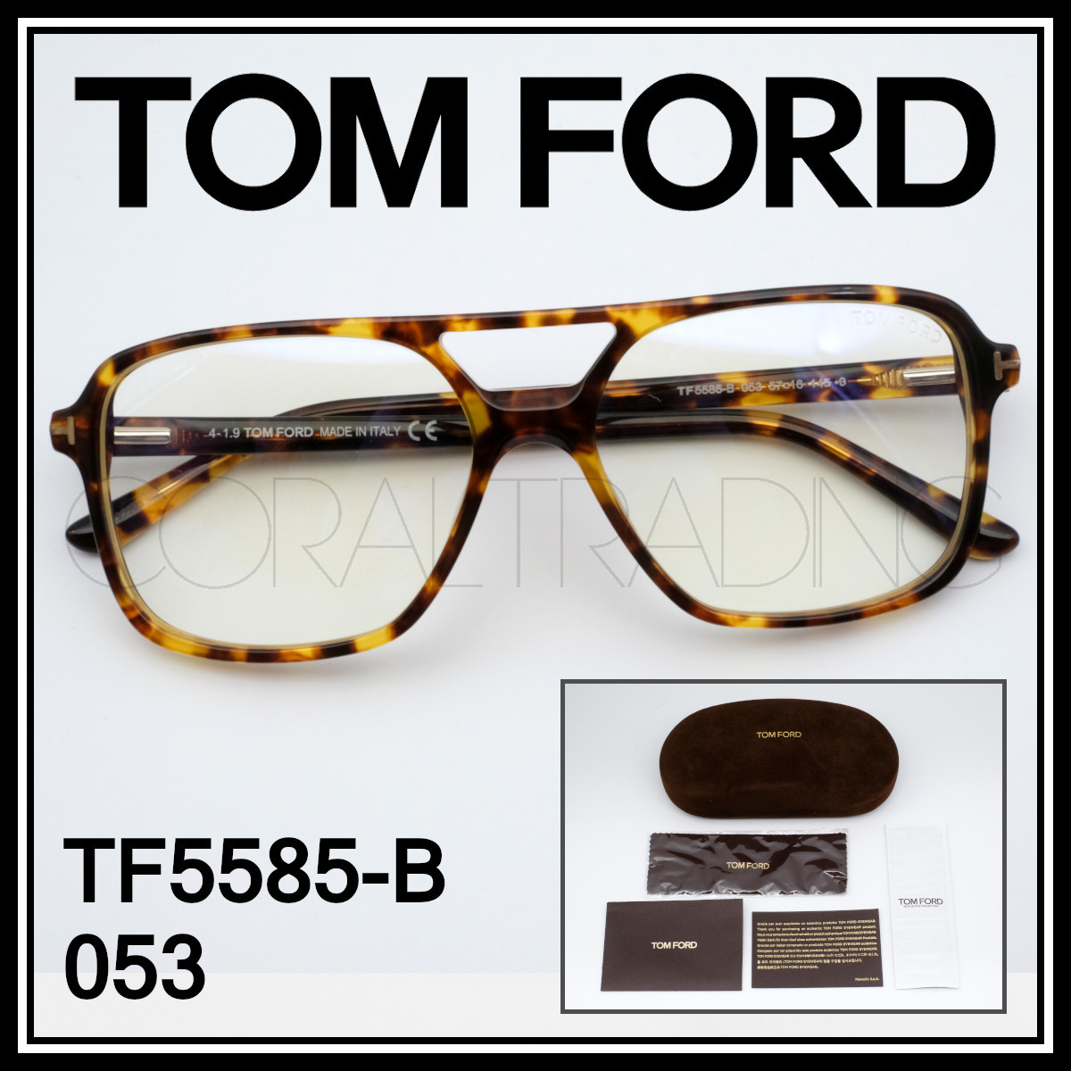 TOM FORD TF5693-B008 メガネ ブルーライトカット チタニウム トム