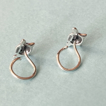 ピアス フックピアス S925 シルバー 猫 ねこ 黒目 キャット CZ ロングテール Silver アクセサリー レディース_画像9