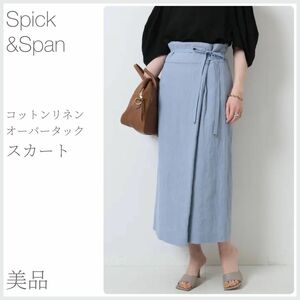 美品 コットンリネンオーバータックスカート Spick&Span スピックアンドスパン (1999