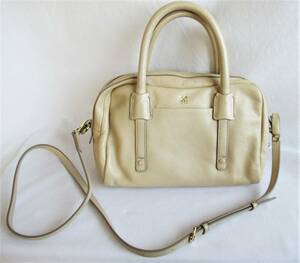  Sazaby [SAZABY] shoulder bag handbag 2way leather beige group lady's bag 