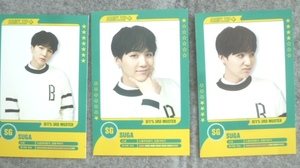 BTS 防弾少年団　SUGA シュガ ユンギ　3枚セット　トレカ　フォト　プレイヤーカード　ARMY.ZIP 3RD MUSTER PLAYER CARD SET　公式グッズ