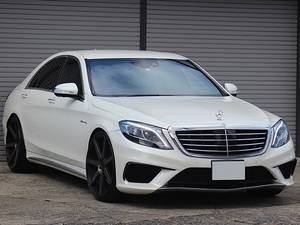 ★H26/M.ベンツ S400ハイブリッド AMGスポーツPKG/S63仕様/NICHE22インチAW/黒革/純正ナビ/TV/360°カメラ/ワンオーナー!!