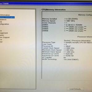 l【ジャンク】DELL デスクトップパソコン ワークステーション Precision T3600 デル Intel Xeon E5-1603 2.8GHz ②の画像2