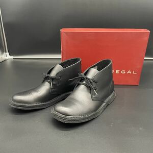 リーガル【REGAL】チャッカブーツ ブーツ メンズ 24cm ブラック 黒 レザー 牛皮 長期保管品 美品