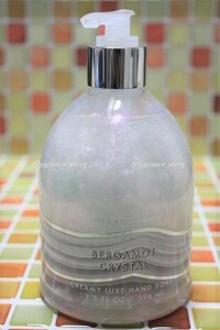 即ok＊Bath&Body works＊ベルガモットクリスタル クリーミー リュクス ハンドソープ 394ml 大容量