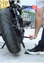 バイク　リフトアップ　メンテナンススタンド　バイク用 折り畳み式 ２輪の後輪リフトアップスタンドWXT944_画像1