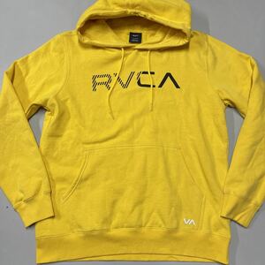 RVCA ルーカ プルオーバー パーカー スケボー サーフ メンズ イエロー 黄色 Mサイズ 未使用 ロゴ