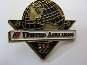 ◇ ユナイテッド航空 ピンバッジ　United Airlines 　オリンピック　公式スポンサー　着用バッジ ◇　1