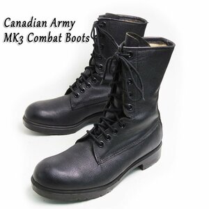 26.5cm相当　カナダ軍　MK3 Combat Boots　編み上げブーツ　サービスシューズ　レザーシューズ　革靴　スチールトゥ　ブラック　/U7152