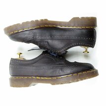 英国製　UK8　Dr.Martens　ドクターマーチン　ウィングチップドレス　メダリオン　フルブローグ　イングランド製　5ホール　黒/U7299_画像5