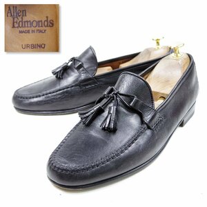  Италия производства 9EEE надпись 27cm соответствует Allen Edmonds URBINOa Len Ed monzu рубин no кисточка Loafer черный чёрный /U7354