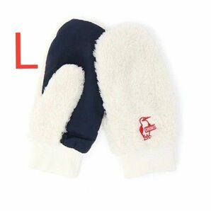 新品　チャムスミトンElmo Fleece Lsize　ふわふわ　手袋　ホワイト ２４時間以内に発送いたします☆