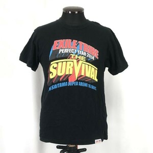 EXILE TRIBE★2014 THE SURVIVAL/ツアーグッズ/半袖Tシャツ【 size -M/黒/Black】サバイバル/Tops/Shirts◆BH216