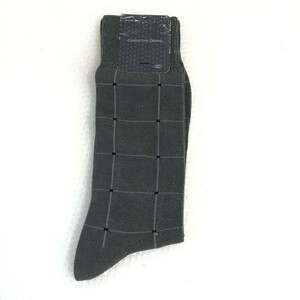 タグ付新中古★CHRISTIAN ORANI★靴下/ビジネスソックス【サイズ25-27cm/グレー/Gray/チェック柄】socks/クリスチャンオラーニ◆CH11