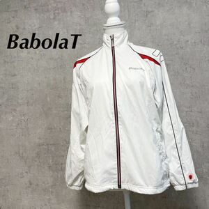バボラ　BabolaT テニスウェア　ブルゾン　白　ジップアップ　ナイロンジャケット　ジャージ　Lサイズ　ゴルフウェア