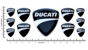 即納 ドゥカティ DUCATI ロゴ ブラック 3D 11枚セット ステッカー 《送料無料》