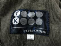 格安アーミー系モデル・TK TAKEO KIKUCHI(タケオキクチ)・グリーンカーキ系ダメージ加工地・フライトジャケット系デザインブルゾン 4 L位_画像3