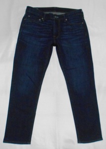 Abercrombie & Fitch アバクロ LAGDON SLIM　スリム デニムジーンズ　ストレッチ　アンクル丈　濃紺　美品　W32×L28