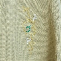 #apc パパス Papas カーディガン M 緑系 刺繍 麻混 ニット メンズ [779794]_画像4