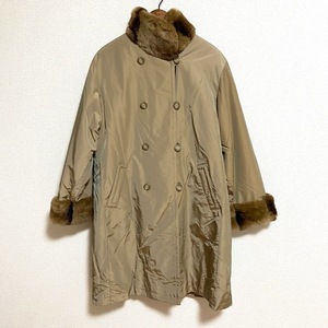 #wncivu Salomon YVES SALOMON Leilian Leilian coat 9 beige lustre rabbit fur liner attaching cotton inside lady's [732215]