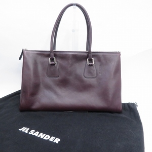 #anb ジルサンダー JILSANDER ハンドバッグ バーガンディ レザー レディース [759984]