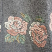 #wnc ローラアシュレイ LAURAASHLEY スカート フレア 13 グレー 花柄 刺繍 バラ レディース [794483]_画像4