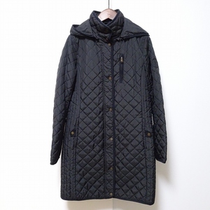 #wnc ローレン ラルフローレン LAUREN RALPH LAUREN コート XS 黒 キルティング 中綿 フード付き ジップアップ レディース [736999]