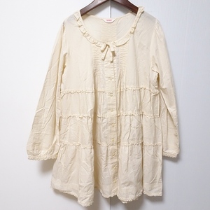 #apc ピンクハウス PINKHOUSE チュニック アイボリー シャツ ブラウス フリル リボン フレア レディース [796685]