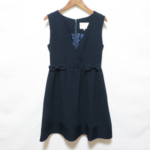 #anc Chesty Chesty One-piece 1 navy blue no sleeve ribbon lady's [790178]