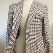 #anc アクアスキュータム Aquascutum スカートスーツ 9 ベージュ 茶 紺 チェック セットアップ レディース [788669]_画像3