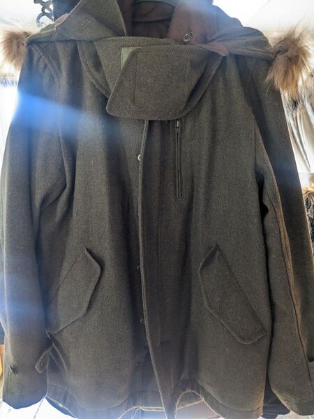 BEAMS カーキ ウールモッズコート