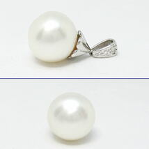 【送料無料】タサキ TASAKI 田崎真珠 Pt900 バロックパール ダイヤモンド0.03ct ペンダントトップ★美品★_画像4