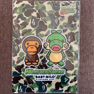 未使用☆アベイシングエイプ☆クリアファイル モンスターストライク☆APE☆BAPE☆正規品☆グッズ