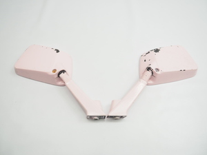 ピンク ミラー 純正バックミラー リード50 80 125 AF01 HF01 JF01 LEAD 当時 松山製作所刻印あり mirror