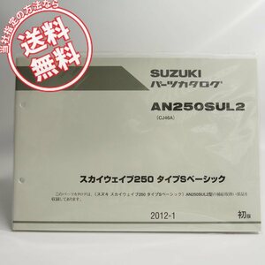 新品1版スカイウェイブ250タイプSベーシックAN250SUL2パーツリストCJ46Aネコポス送料無料