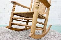 GMFH345○REX furniture / レックス ファニチャー アメリカ製 ロッキングチェア 揺り椅子 無垢 オーク材 カントリー ノスタルジック_画像4