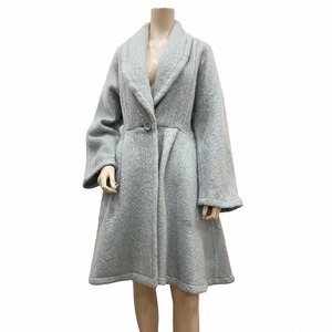 Q ultimate beautiful goods * Christian Dior *Christian Dior*moheya(56%).* sombreness light blue series * shawl color * enough woman super Flare coat *9 number (M)/ winter 