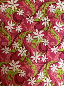 4 yard Hawaiian fabric pink tiare pattern pauskirt hula dance 