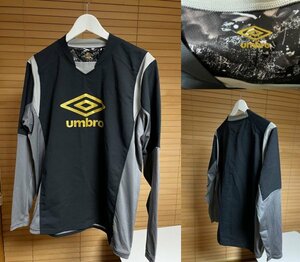 ★UMBRO GACHI アンブロ テクニカルトップ メンズ サッカー UBS2727 ポリエステル100％ 長袖 ロンTシャツ プラクティスシャツ O (XL相当)