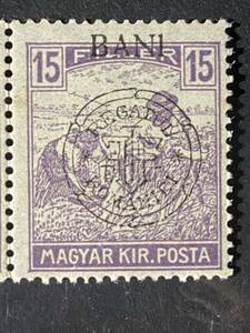 ハンガリーのクルジュをルーマニアが占領した切手★BANI(ハンガリー切手にルーマニアが加刷) 1919年