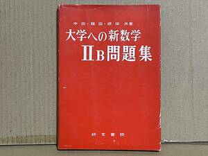 貴重 入手困難 大学への新数学 ⅡB 問題集 中田義元・藤田宏・根岸世雄共著 昭和44年 研文書院 大学受験 参考書 大学入試