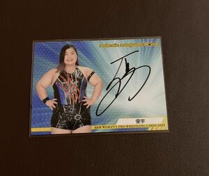 BBM 2023 woman Professional Wrestling card super . autograph autograph card 100 sheets limitation 008/100