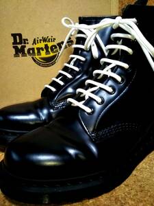 【Dr.MARTENS】ドクターマーチン 1460 MONO 8ホールブーツ UK9 (28cm ) 8EYE BOOT スムースレザー モノ オールブラック【箱付き良品】