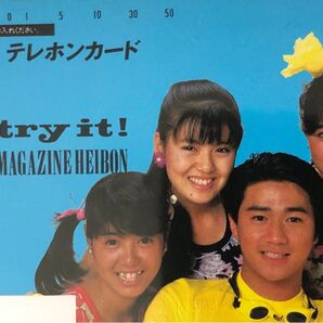 南野陽子 近藤真彦 芳本美代子 国生さおり 平凡 テレカ 未使用。