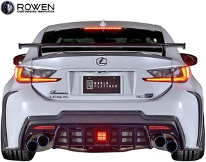 【M's】LEXUS RC-F USC10 前期 (2014.10-2019.4) ROWEN リヤバンパーディフューザー ／／ カーボン+FRP ロエン RCF エアロ パーツ 1L003P10