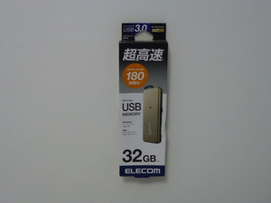 送料無料 超高速 32GB USB メモリー USB3.0 スライド式 エレコム ELECOM MF-RDSU332GGD 180MB/s ゴールド アルミ メモリ 未開封